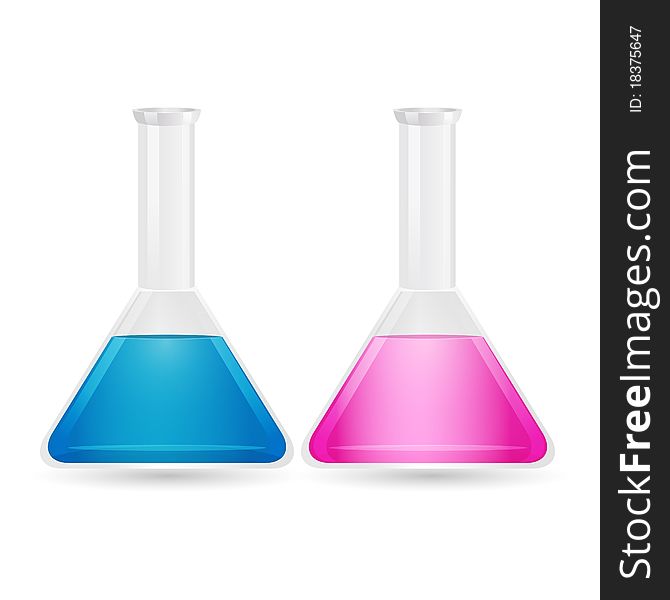 Illustration of chemistry beaker with solution on isolated background. Illustration of chemistry beaker with solution on isolated background