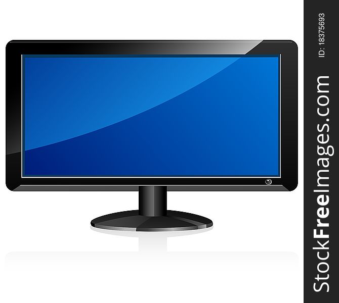 Illustration of lcd on white background. Illustration of lcd on white background