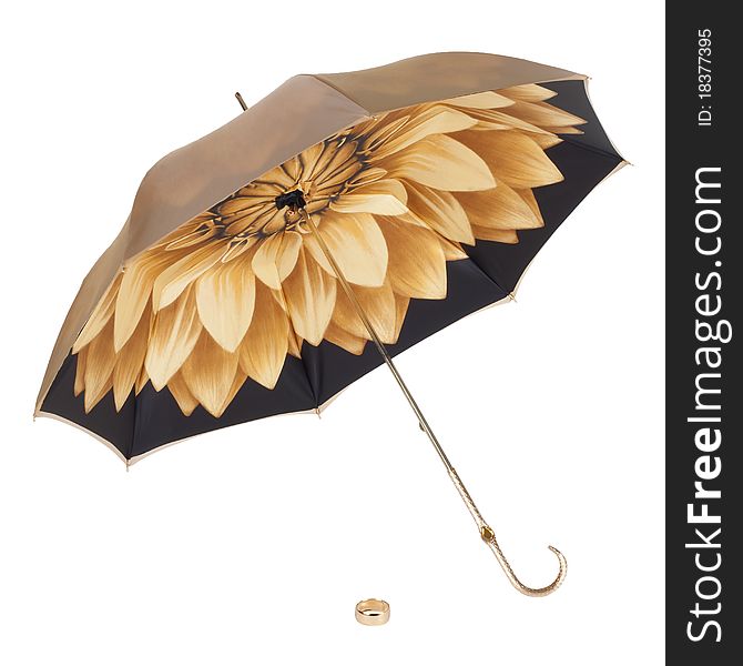 An umbrella on a white background. Isolated.