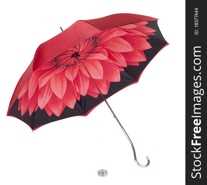 An Umbrella On A White Background. Isolated.