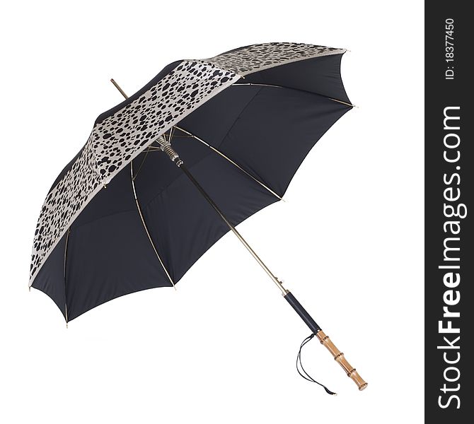 An open umbrella on a white background. Isolated.