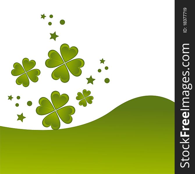 St. patrick's day background with clover