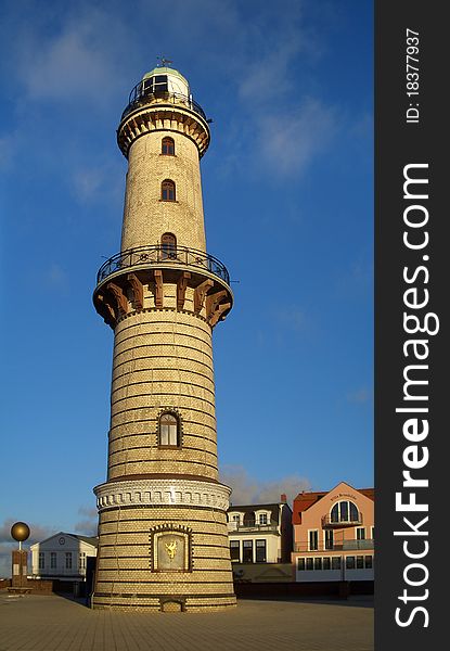 Historic Lighthouse in Warnemünde (Mecklenburg-Vorpommern, Germany)