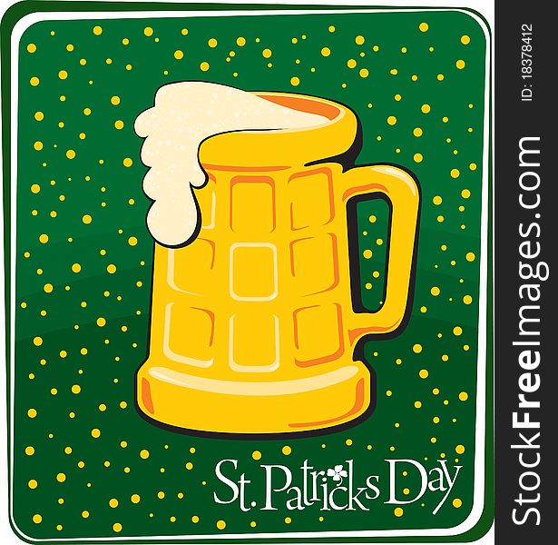 Patrick's beer. Saint Patricks Day