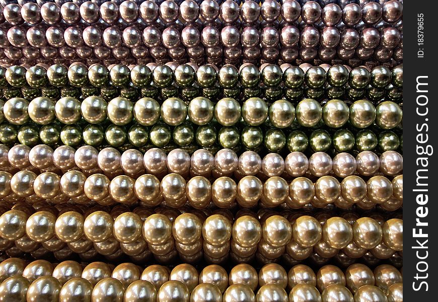 Stream of pearls in a shop. Stream of pearls in a shop