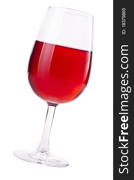 Red wine in a glass on a gray background