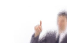 Man With Interface In Futuristic Stock Image Man With Interface In Futuristic Stock Image