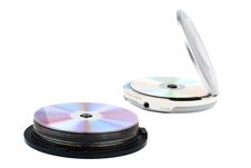 Cd-player And CDs. Royalty Free Stock Images Cd-player And CDs. Royalty Free Stock Images