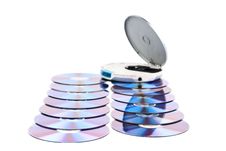 CD-player And CDs. Stock Image CD-player And CDs. Stock Image
