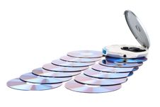 CD-player And CDs. Stock Photos CD-player And CDs. Stock Photos