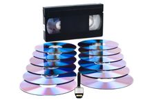 USB, CD And VHS. Royalty Free Stock Image USB, CD And VHS. Royalty Free Stock Image