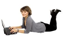 Woman With Laptop. Stock Photography Woman With Laptop. Stock Photography