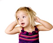 Pretty Young Girl Playing With Her Hair Royalty Free Stock Photography Pretty Young Girl Playing With Her Hair Royalty Free Stock Photography