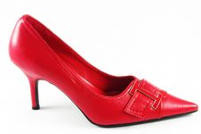 Red Shoe On White Stock Photo Red Shoe On White Stock Photo