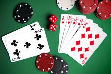 Playing Cards And Chips Stock Image Playing Cards And Chips Stock Image