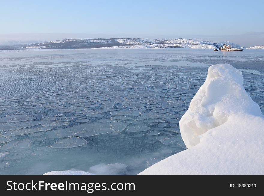 Russian North. The picture is made at coast of Kola bay.