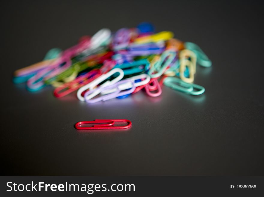 These are some colorful paper clips