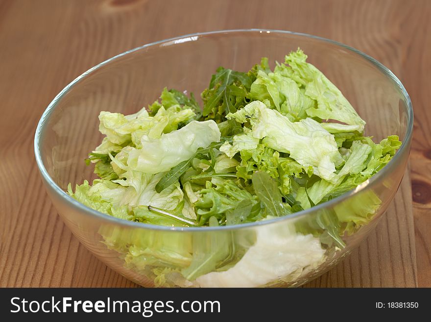 Spring salad, fresh healthy food