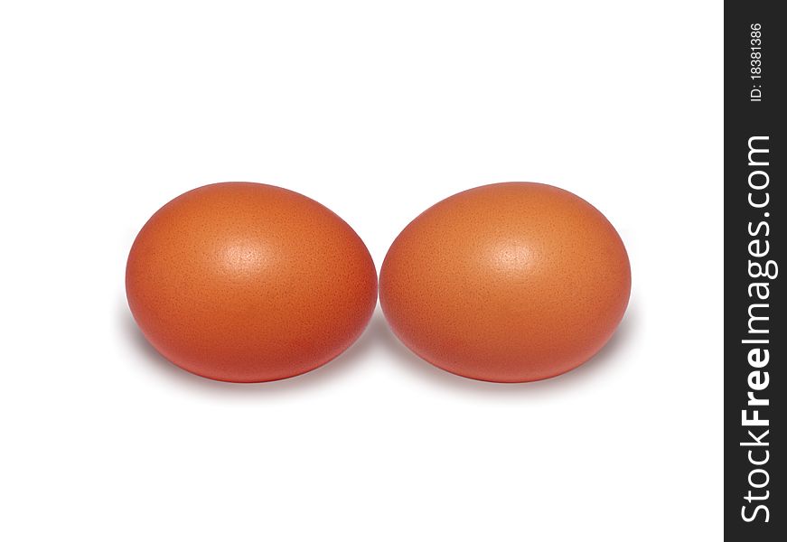 Two Easter Eggs On A White Background