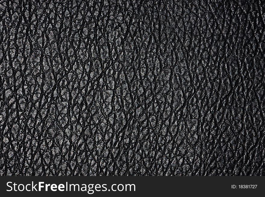 Image of black leather texture