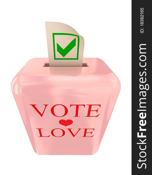 Vote Love concept.