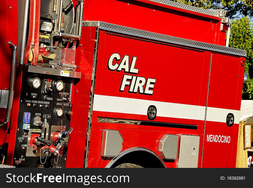 Rural Fire Engine Truck in Mendocino,
California