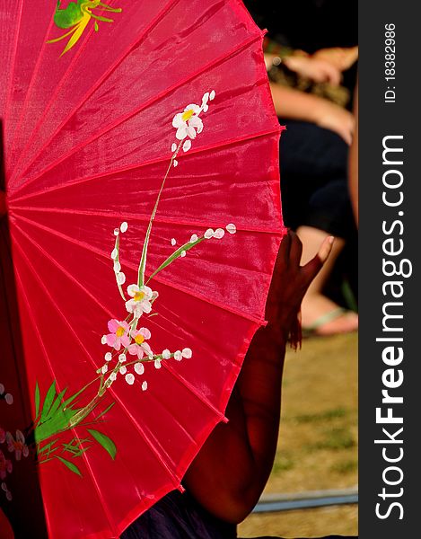 Colorfully Designed Umbrella used for Shade. Colorfully Designed Umbrella used for Shade