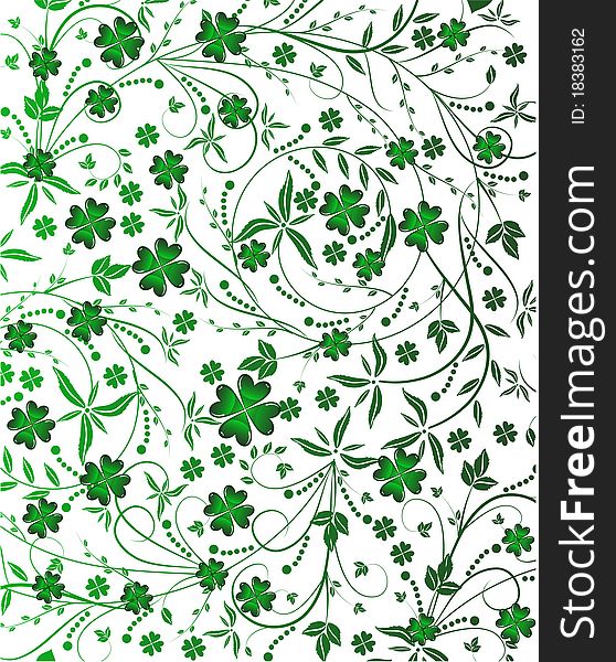 The illustration contains the image of St. Patrick's background