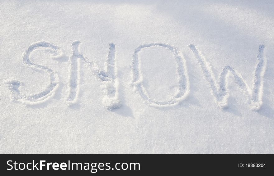 Inscription On The Snow