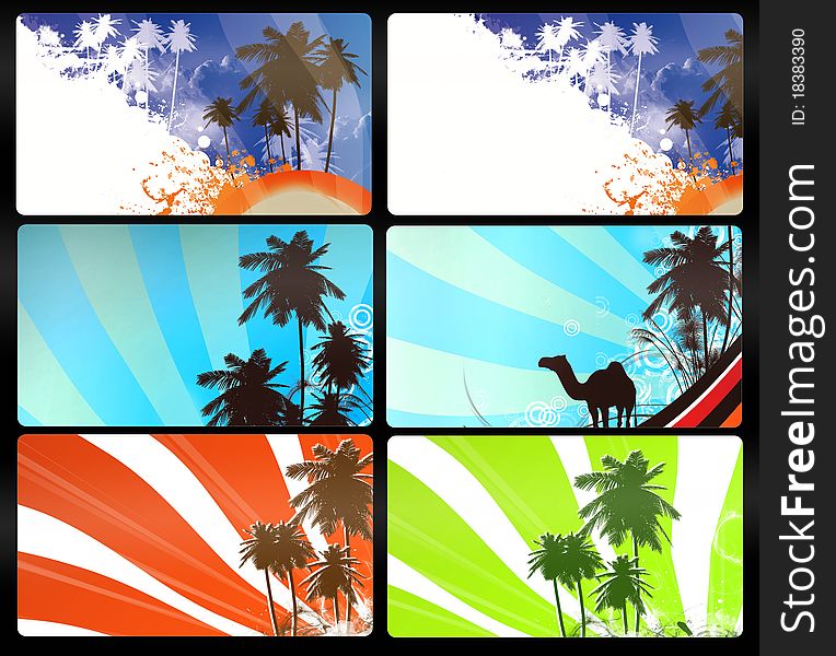 Tropical background with palm tree