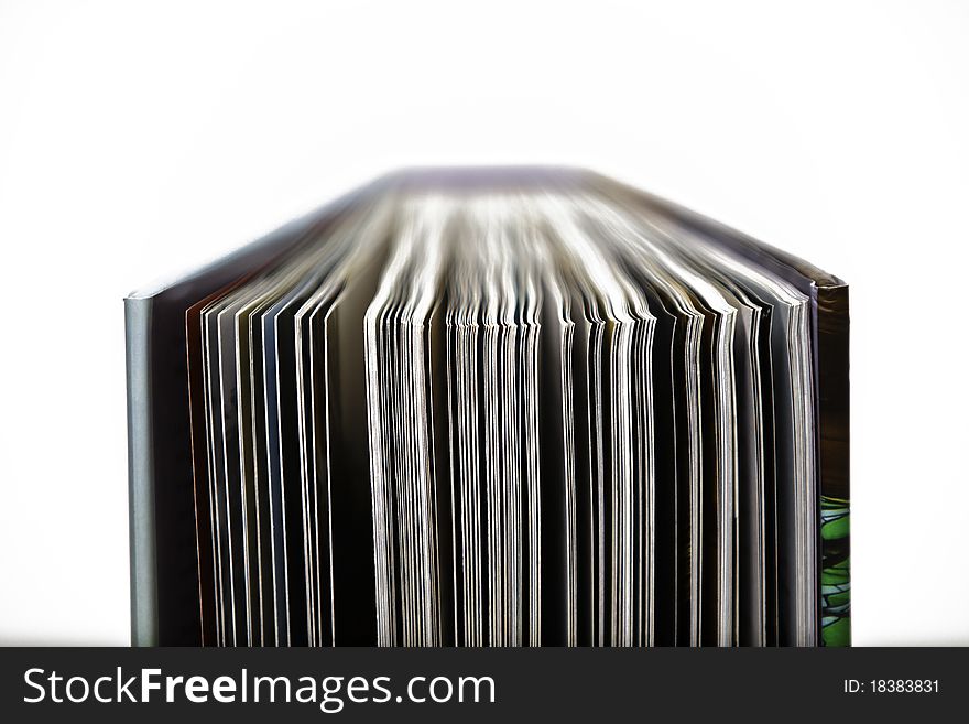 Open standing book on a white background. Open standing book on a white background