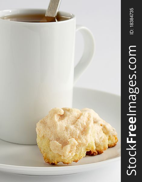 Hot tea served with Italian melt in your mouth cheese cookies. Hot tea served with Italian melt in your mouth cheese cookies