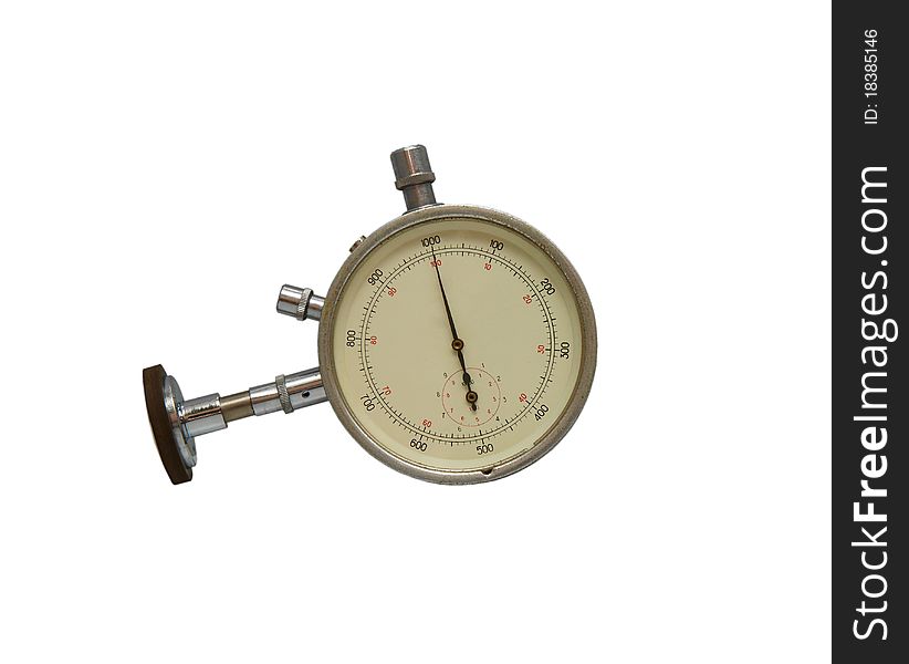 Instrument for measuring speed isolated on a white background