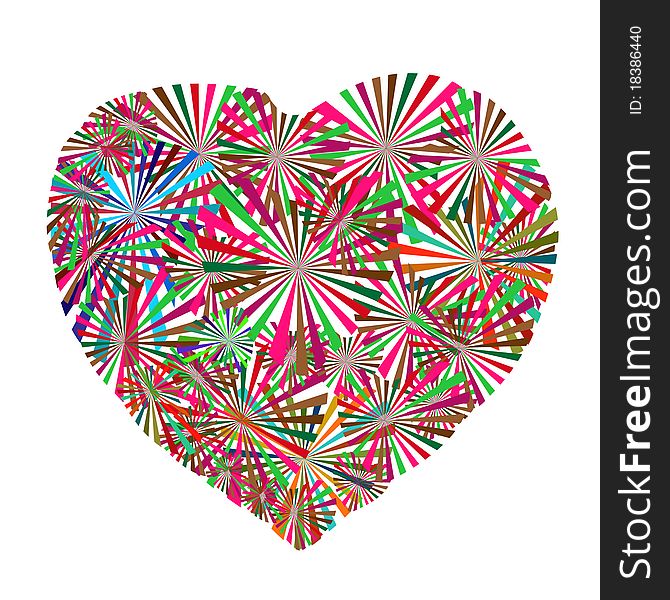Colorful heart for valentine's day
