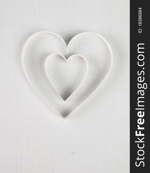 White hearts with white background, valentines day. White hearts with white background, valentines day