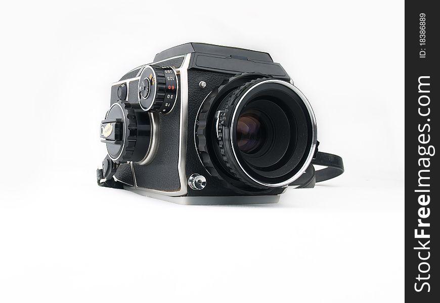 Old analogical camera with film. Old analogical camera with film