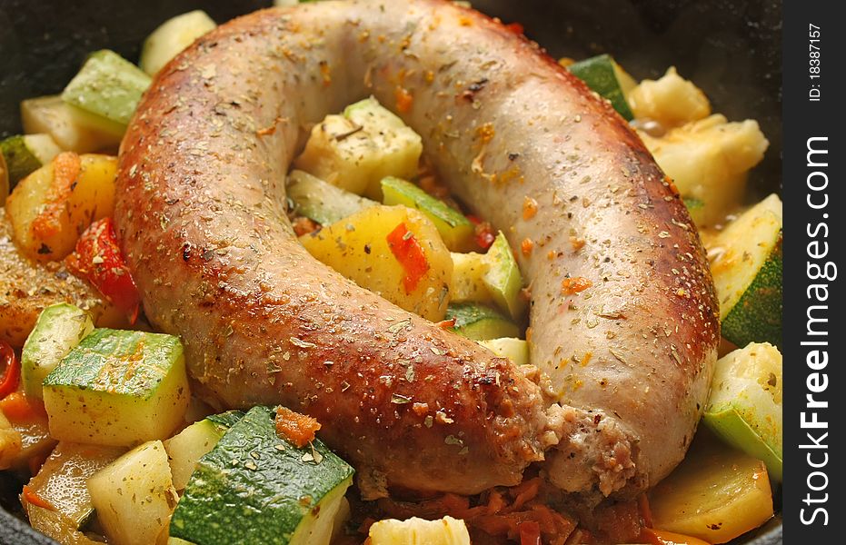 Baked Sausage with Vegetables