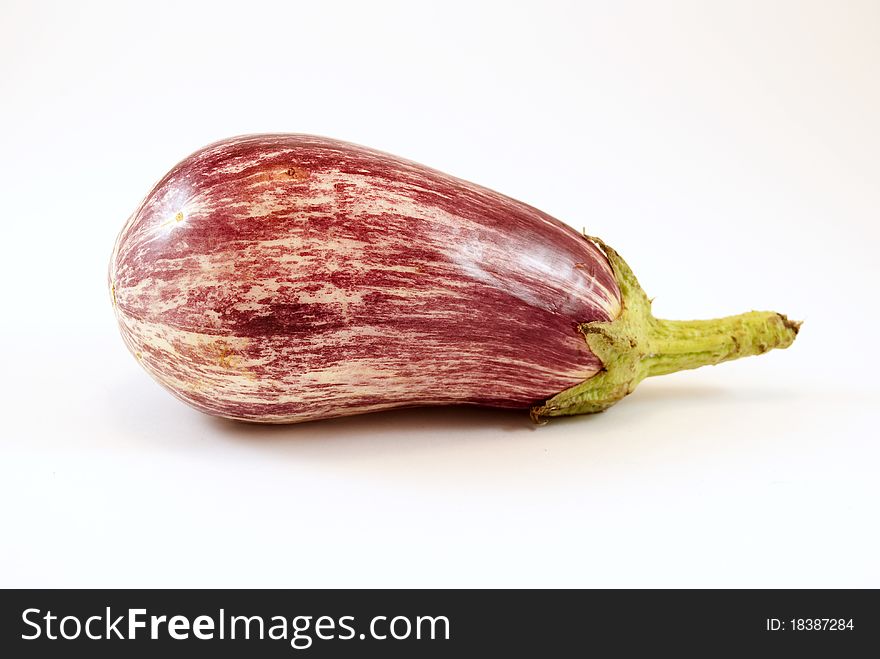 Purple eggplant  isolated on white background