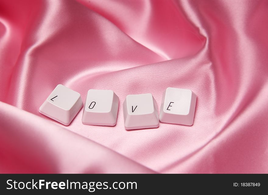 Love Spelled Out From Keyboard Keys