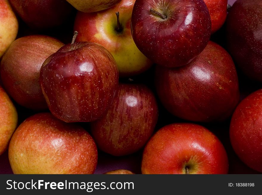 Background of fresh red apples