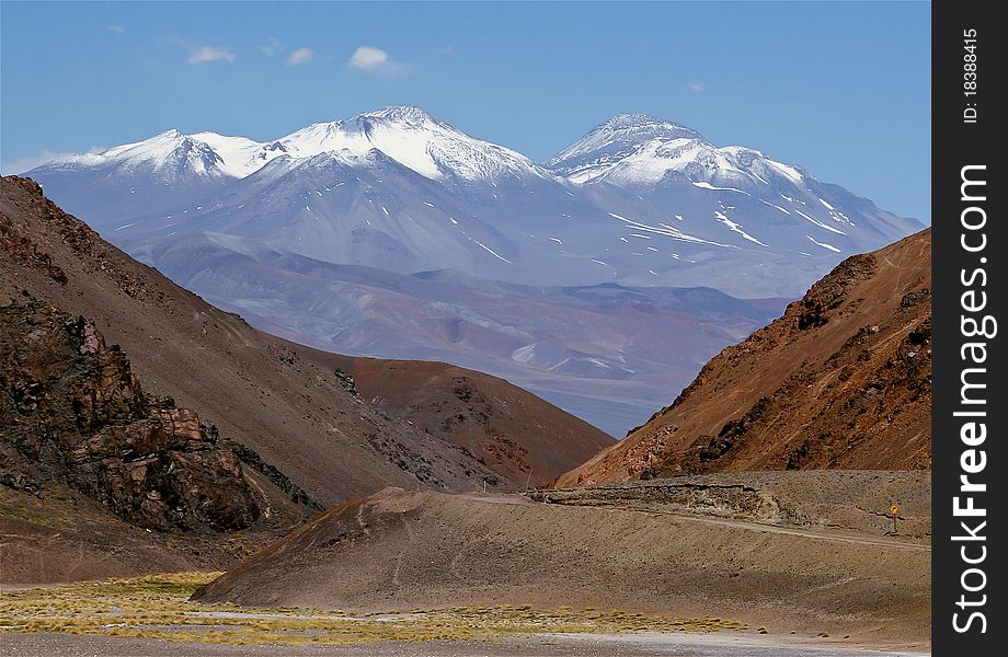 Picture taken in the driest place on Earth the Atacama desert by the entrance of the Tras Cruces National Parc. Picture taken in the driest place on Earth the Atacama desert by the entrance of the Tras Cruces National Parc