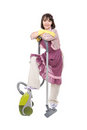 Free Woman With Vacuum Stock Photography - 18391992