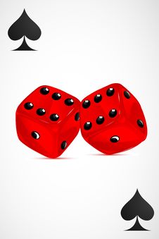 Dice On Playing Cards Royalty Free Stock Image Dice On Playing Cards Royalty Free Stock Image