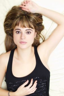 Woman On Bed Royalty Free Stock Photo Woman On Bed Royalty Free Stock Photo