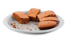 Brownies And Crumbs On Gray Plate Royalty Free Stock Photo Brownies And Crumbs On Gray Plate Royalty Free Stock Photo