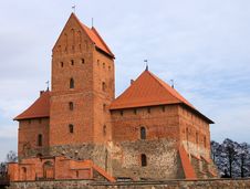 Medieval Castle Tower In Trakai, Lithuania Stock Photos Medieval Castle Tower In Trakai, Lithuania Stock Photos