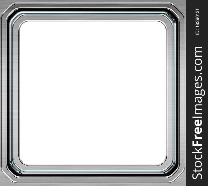 Silver frame for web or desktop