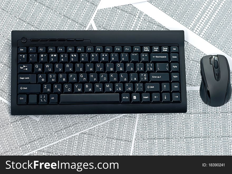 Keyboard and mouse on spreadsheets