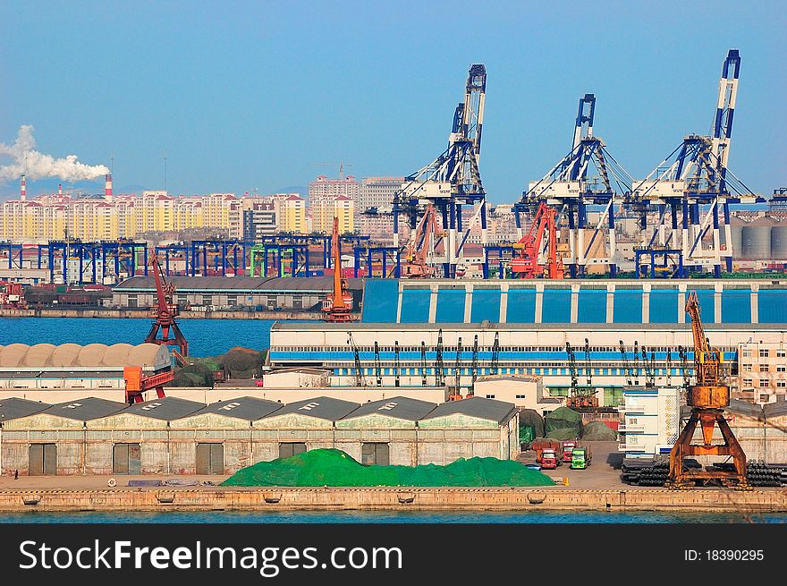Chinese important port-Yantai port. Chinese important port-Yantai port.