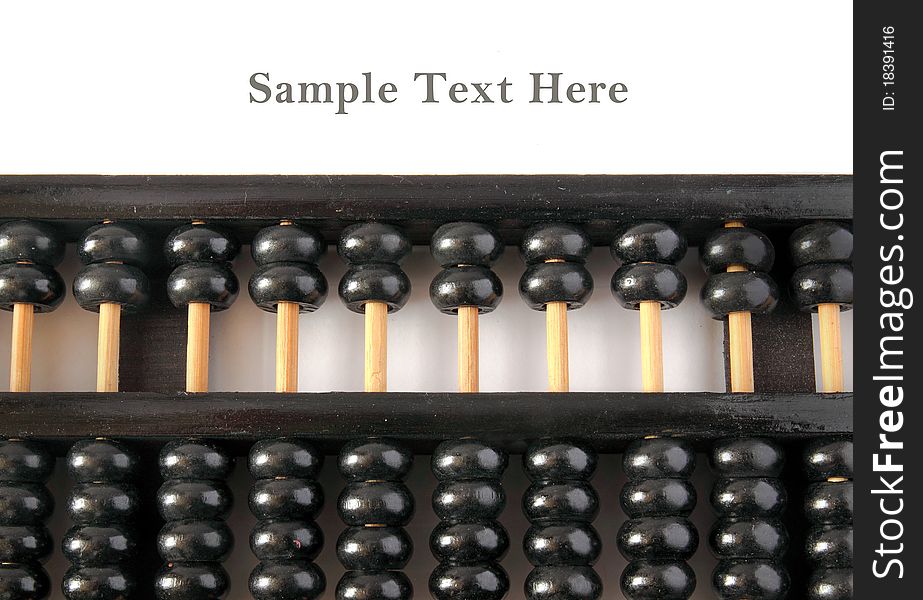 Old Wooden Abacus With Copy Space